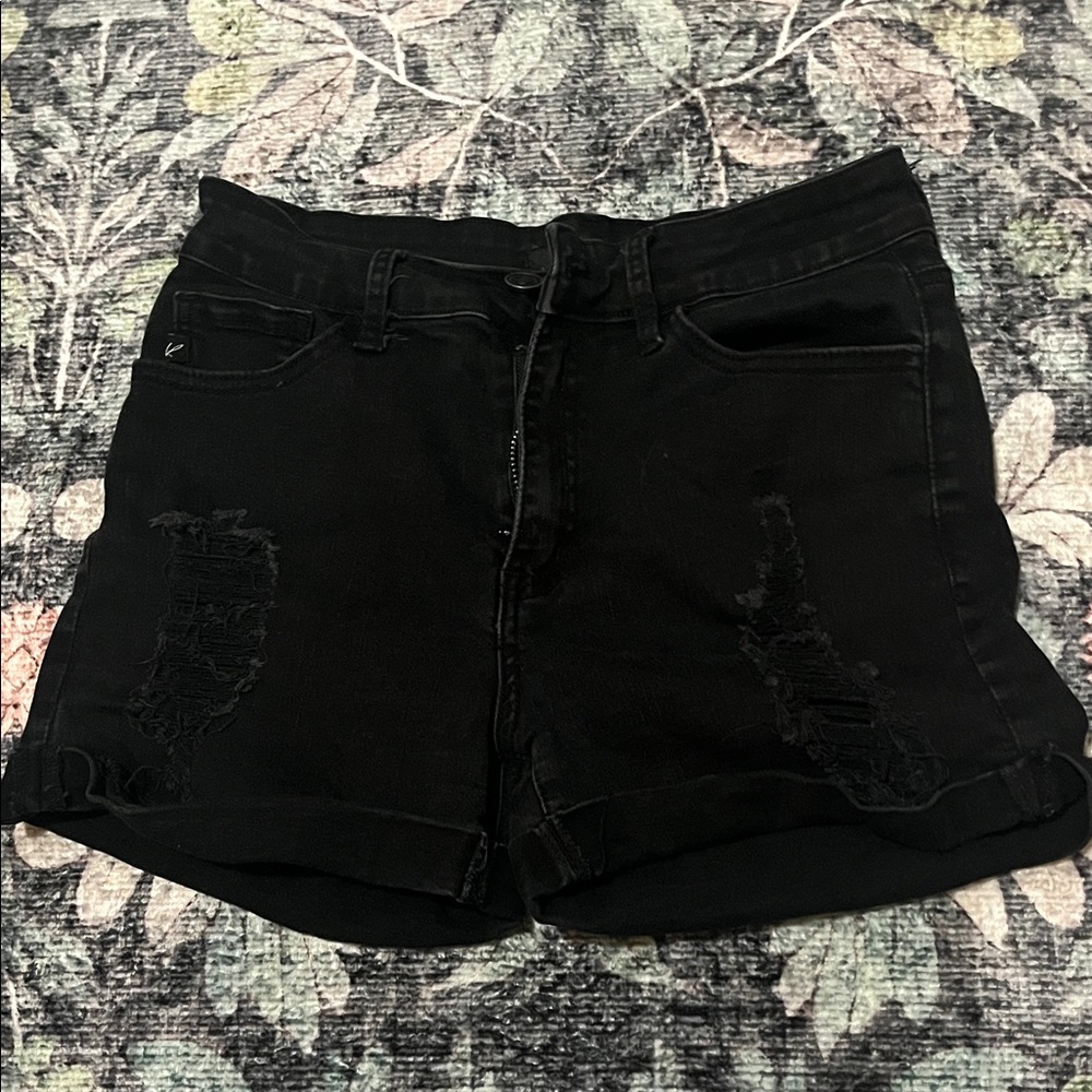 Size 4 KanCan Black Distressed Women’s Jean Shorts